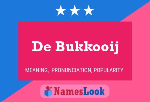 Постер имени De Bukkooij