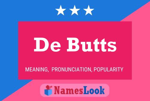 Постер имени De Butts