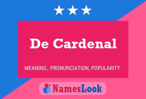 Постер имени De Cardenal