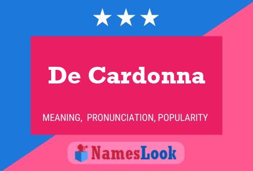 Постер имени De Cardonna