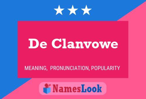 Постер имени De Clanvowe