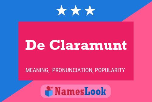 Постер имени De Claramunt