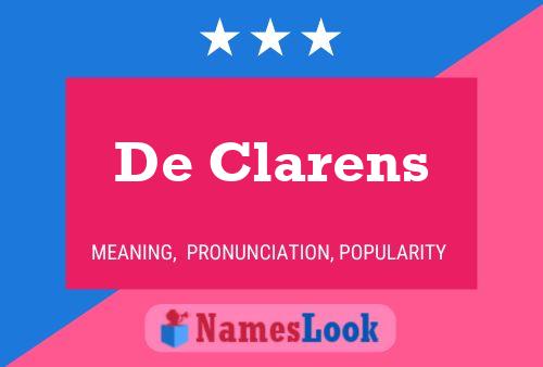 Постер имени De Clarens