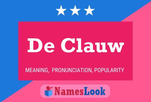 Постер имени De Clauw