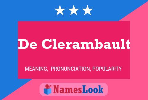 Постер имени De Clerambault