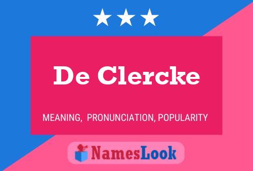 Постер имени De Clercke