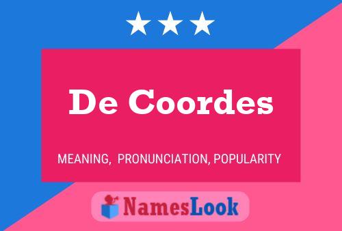 Постер имени De Coordes