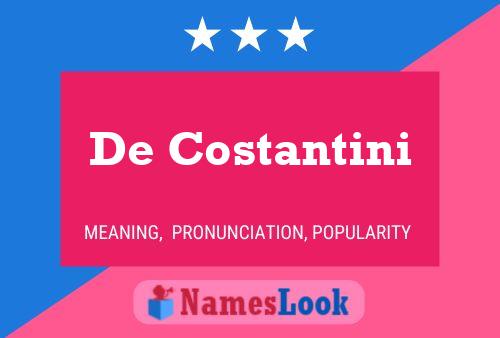 Постер имени De Costantini