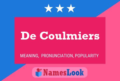 Постер имени De Coulmiers