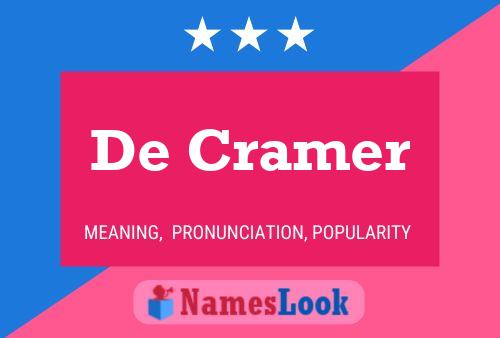 Постер имени De Cramer