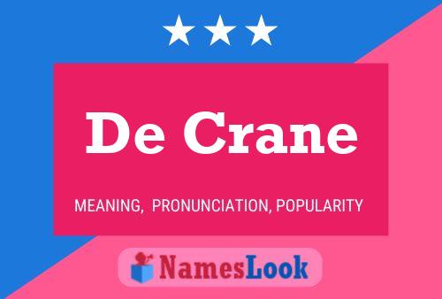 Постер имени De Crane