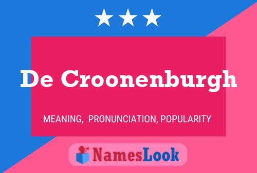 Постер имени De Croonenburgh