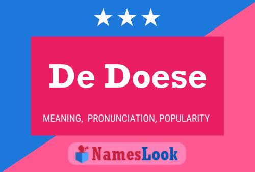 Постер имени De Doese