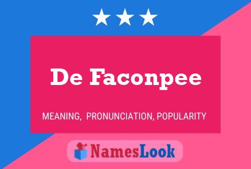 Постер имени De Faconpee