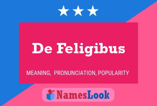 Постер имени De Feligibus