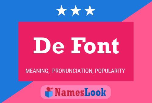 Постер имени De Font