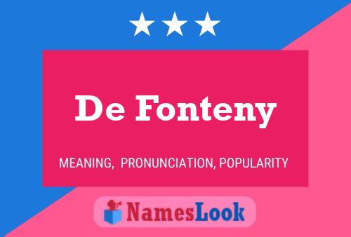 Постер имени De Fonteny