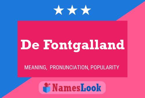 Постер имени De Fontgalland