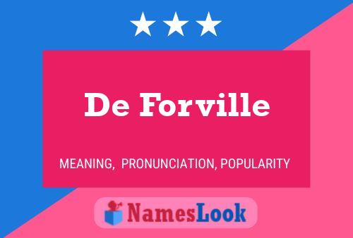 Постер имени De Forville