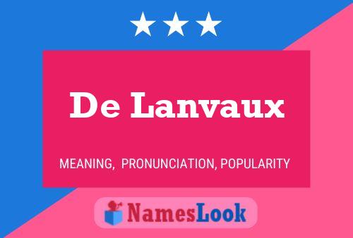 Постер имени De Lanvaux