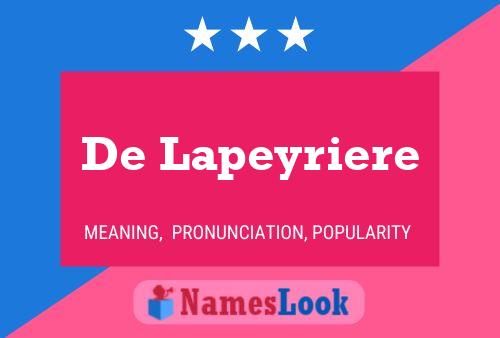 Постер имени De Lapeyriere