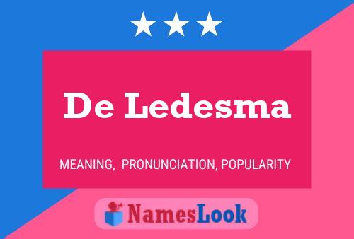 Постер имени De Ledesma