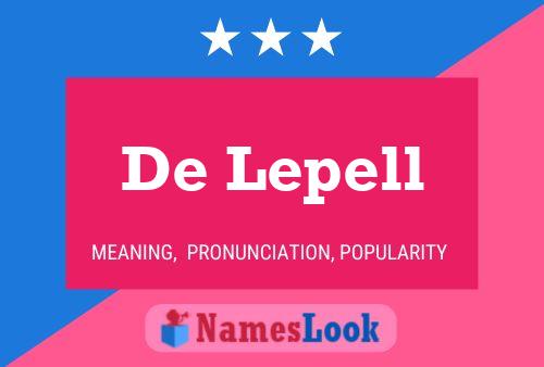 Постер имени De Lepell