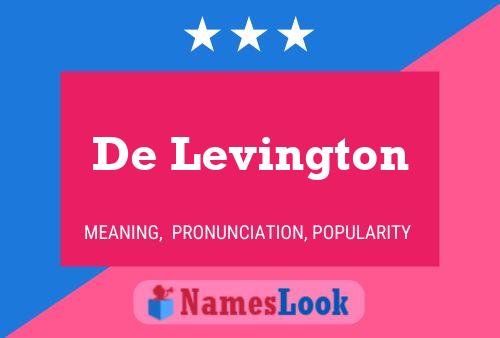 Постер имени De Levington