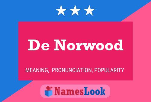 Постер имени De Norwood