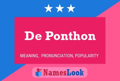 Постер имени De Ponthon