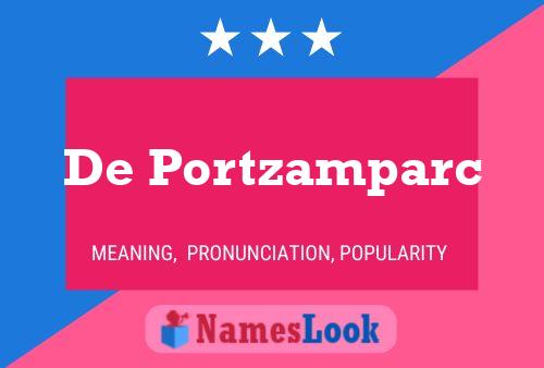 Постер имени De Portzamparc