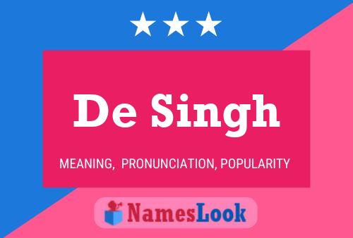 Постер имени De Singh