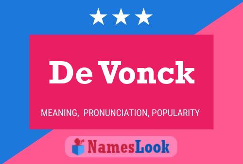 Постер имени De Vonck