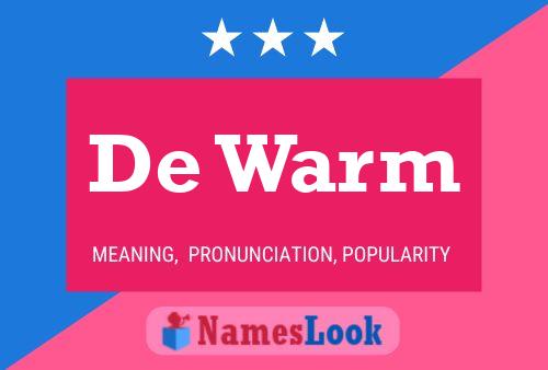 Постер имени De Warm