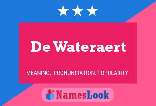 Постер имени De Wateraert