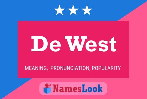 Постер имени De West