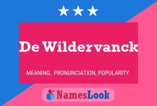 Постер имени De Wildervanck