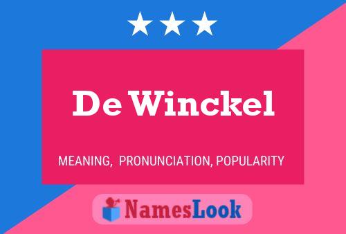 Постер имени De Winckel