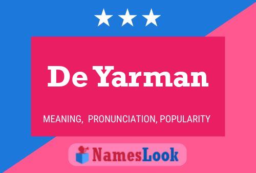 Постер имени De Yarman