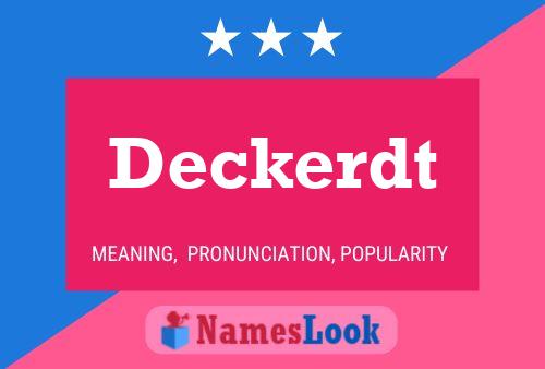 Постер имени Deckerdt