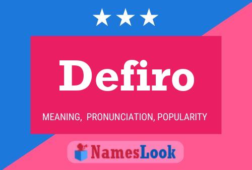 Постер имени Defiro