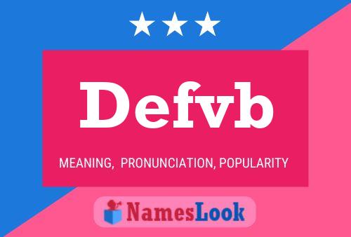 Постер имени Defvb