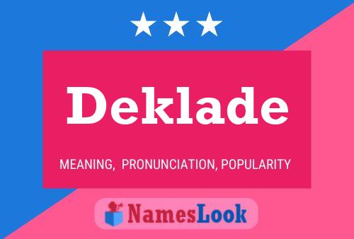 Постер имени Deklade