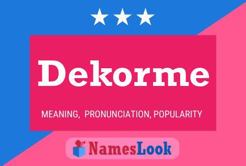 Постер имени Dekorme