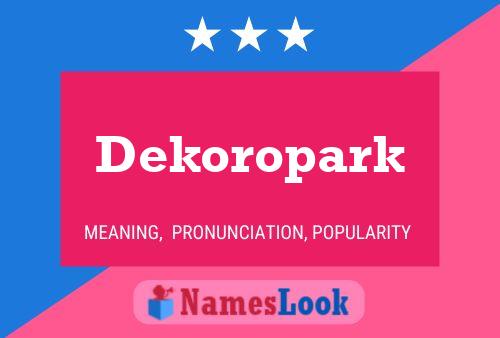 Постер имени Dekoropark