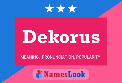 Постер имени Dekorus