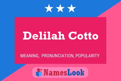 Постер имени Delilah Cotto