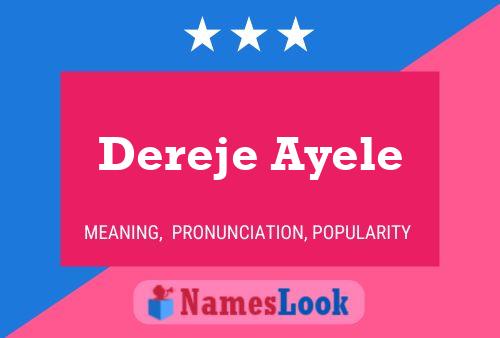 Постер имени Dereje Ayele