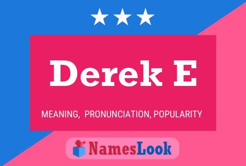 Постер имени Derek E