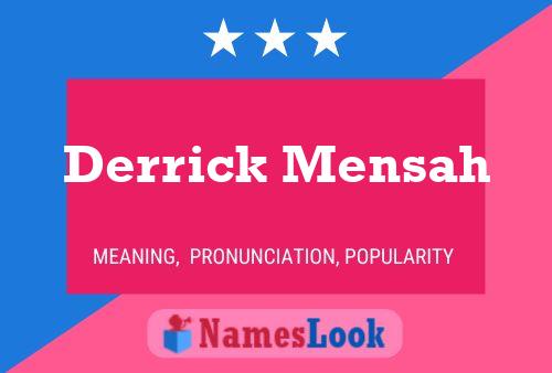 Постер имени Derrick Mensah